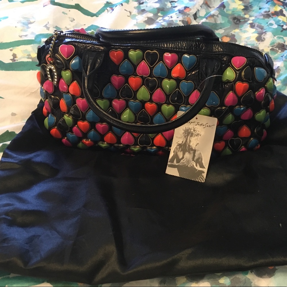 Brand new Betsey Johnson Heart Stud Bag